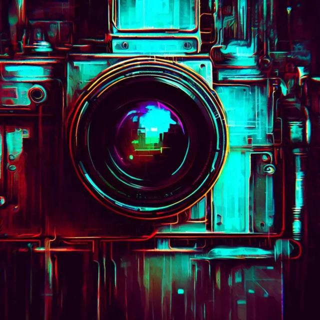 A Camera in Cyberpunk style