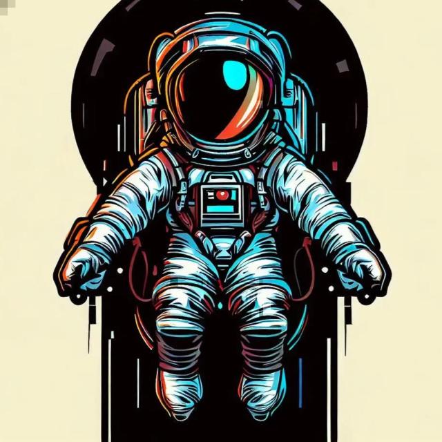 An Astronaut in Vector style